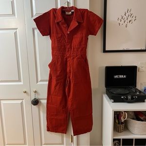 Big Bud Press Burnt Terracotta short sleeve jumpsuit Petite L